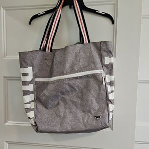 Gray PINK Victoria's Secret Tote Bag